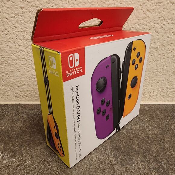 Switch Joy-Cons L/R, Neon Purple & Neon Orange (NEW) - Nintendo - Picture 5 of 5